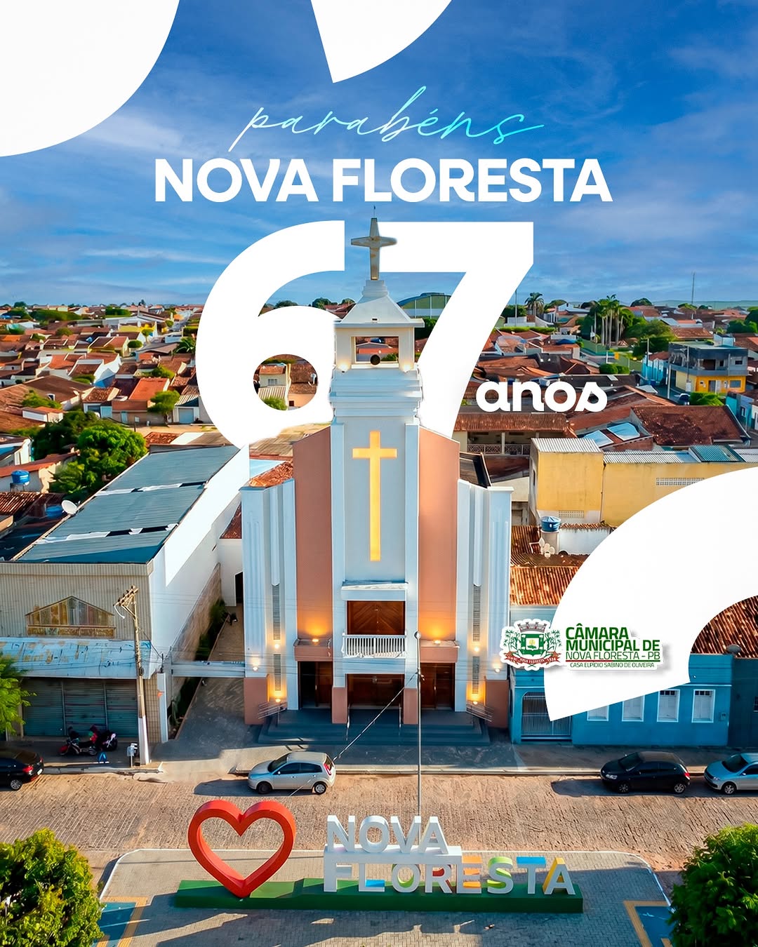 Nova Floresta celebra 67 anos de emancipação política com homenagem da Câmara Municipal